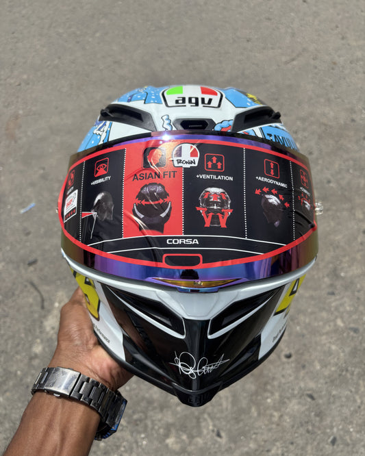 White Winter AGV Full Face Helmet