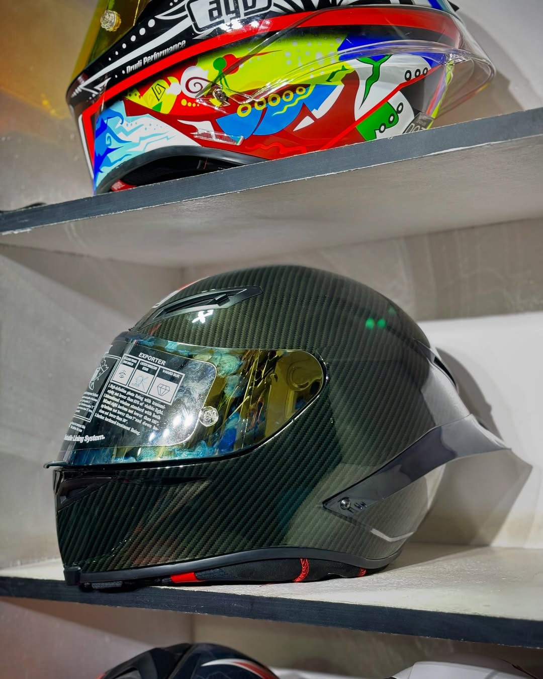 Carbon Fiber Black AGV Full Face Helmet