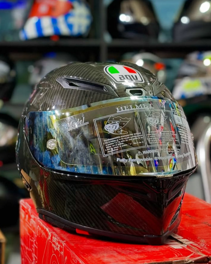Carbon Fiber Black AGV Full Face Helmet
