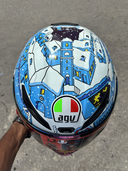 White Winter AGV Full Face Helmet