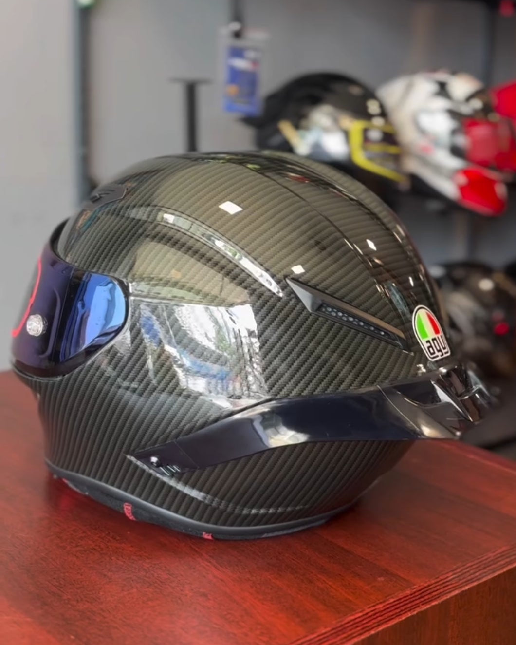 Carbon Fiber Black AGV Full Face Helmet